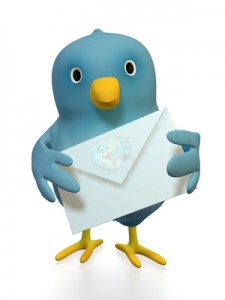 A blue bird with a love letter